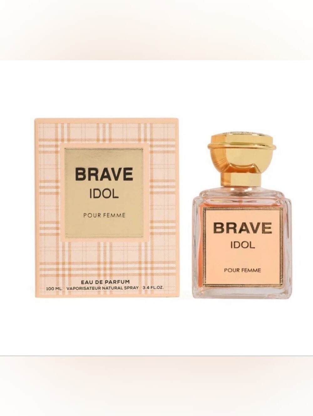 Brave Idol Pour Femme, Peach & Gold Bottle